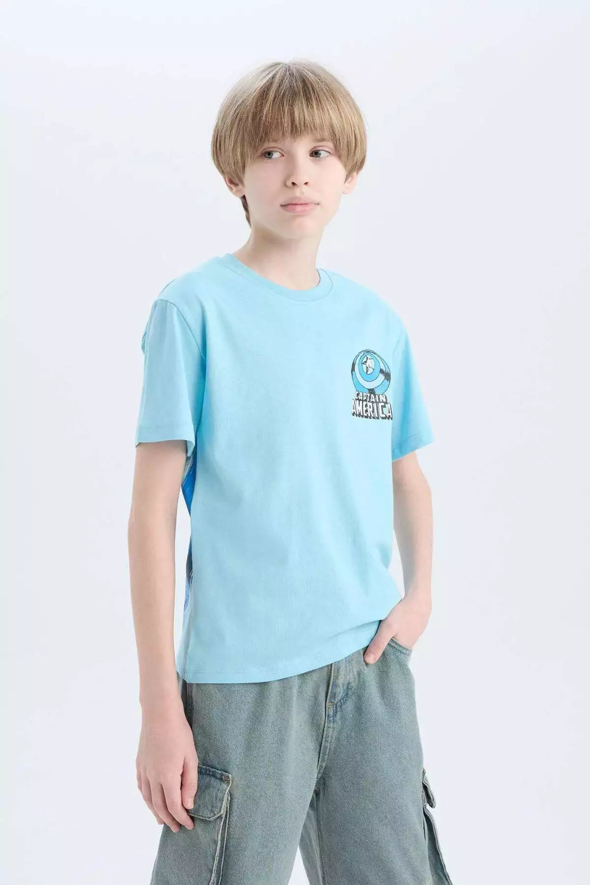 تیشرت آستین کوتاه یقهگرد کودکانه پسرانه مارول اونجرز E3097A825SM برند Defacto - 895012502