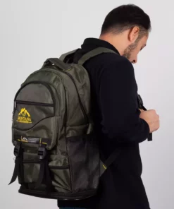 کوله پشتی کوهستانی 55+10 لیتری با قابلیت گشاد شدن و جنس ضد آب به رنگ سبز خاکی برند Ekolaks - 206341046