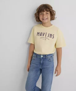 تیشرت زرد با طراحی چاپی Jns / برش آزاد و راحت 6610396-70024 برند Mavi - 958017900