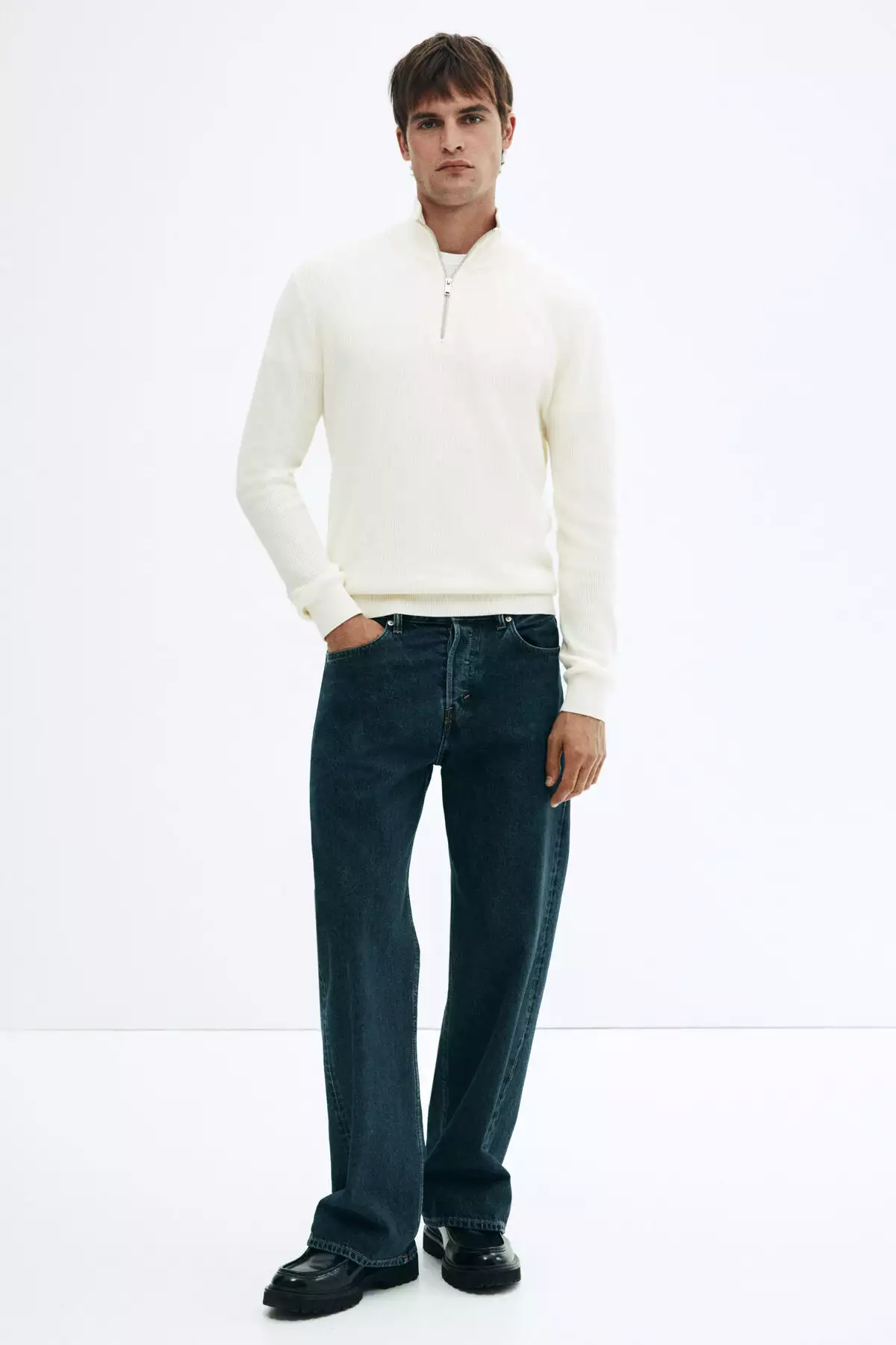 پلیور نیم زیپ با فیت معمولی برند H&M - 953652136