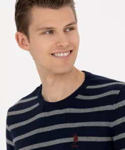 کالا مردانه بافت طوسی ملانژ 50272124-VR086 برند U.S. Polo Assn. - 838399354