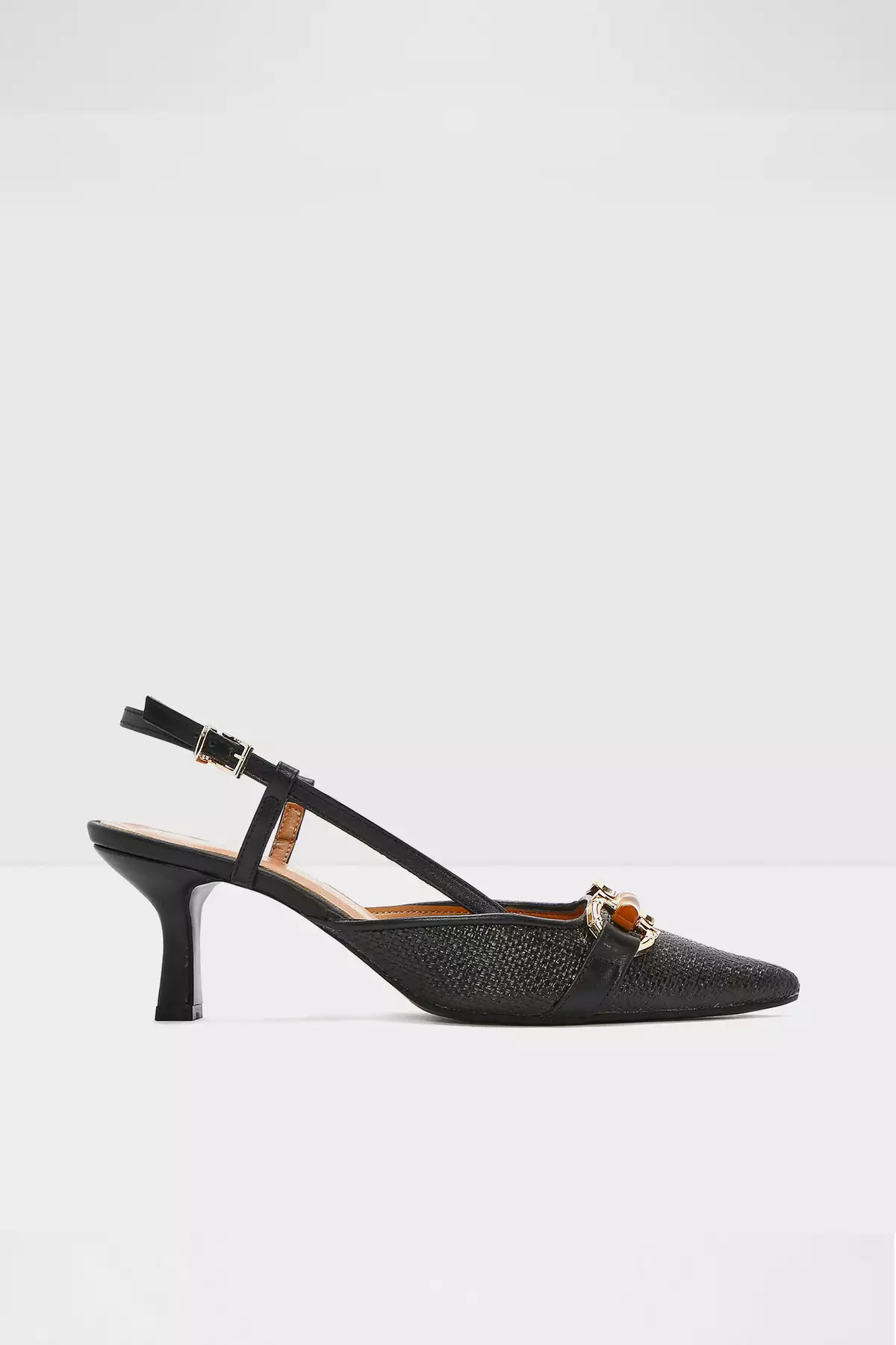 LINDY-TR - کفش پاشنهبلند سیاه زنانه با کفی چرم طبیعی و پشت باز برند Aldo - 903982900