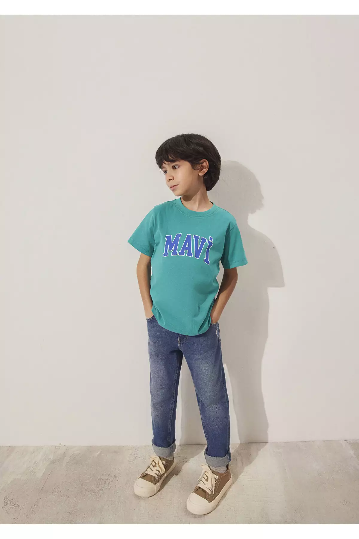 تیشرت سبز با چاپ لوگو طراحی معمولی / سایز عادی 6610030-71711 برند Mavi - 919768698