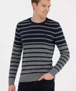 کالا مردانه بافت طوسی ملانژ 50272124-VR086 برند U.S. Polo Assn. - 838399354