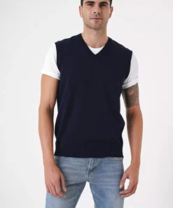 سویشرت با یقه V مردانه فیت معمولی رنگ سرمهای 25w2001 برند CHUBA - 865015237