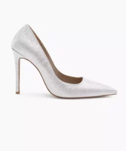 کفش پاشنه بلند نوک تیز با طرح زیره نئولیت از جنس نقره‌ای زنانه برند Tonny Black - 868542124