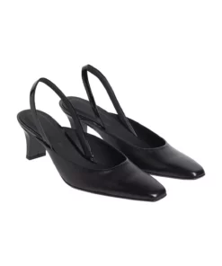 کفش پاشنهدار مشکی کلاسیک زنانه با نوک محکم و پاشنه باز برند Calvin Klein - 883384388