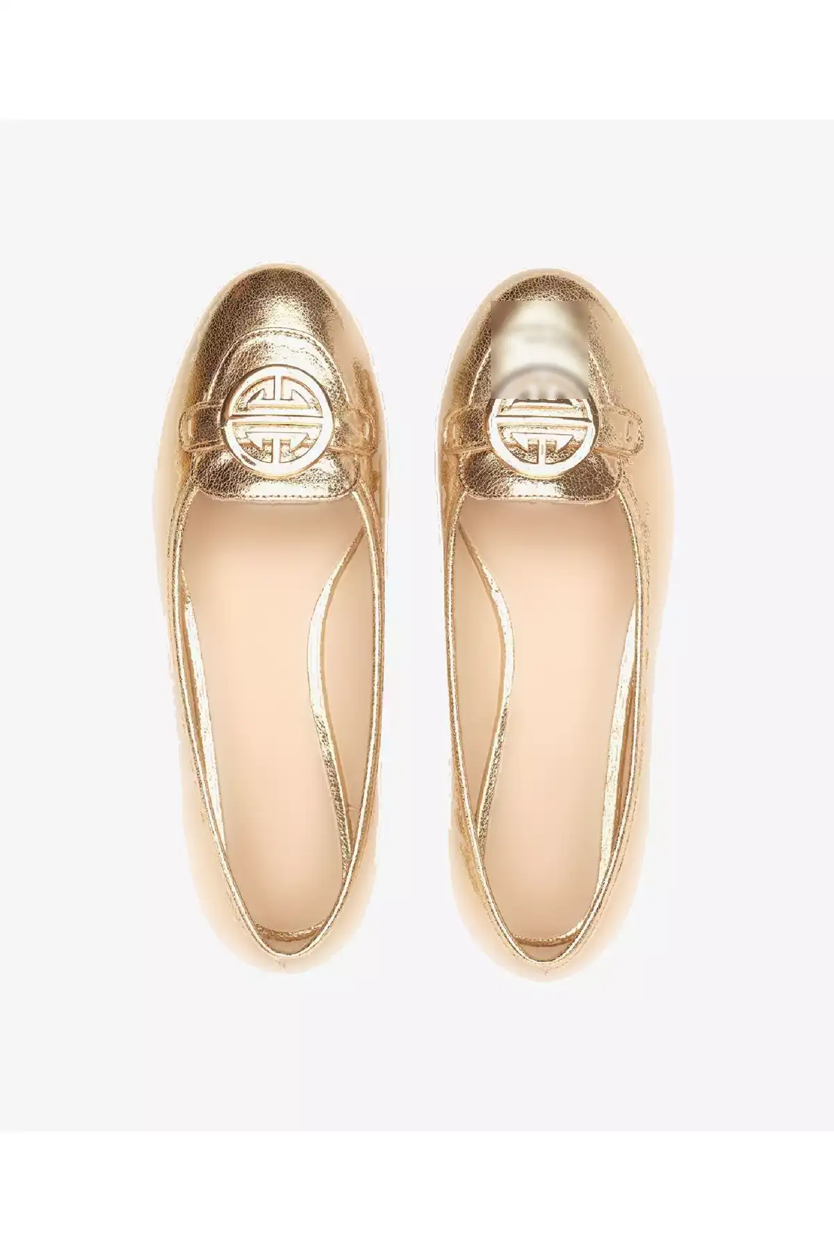 کفش بامزه زنانه از جنس چرم طبیعی با رنگ طلایی برند Greyder - 924364491