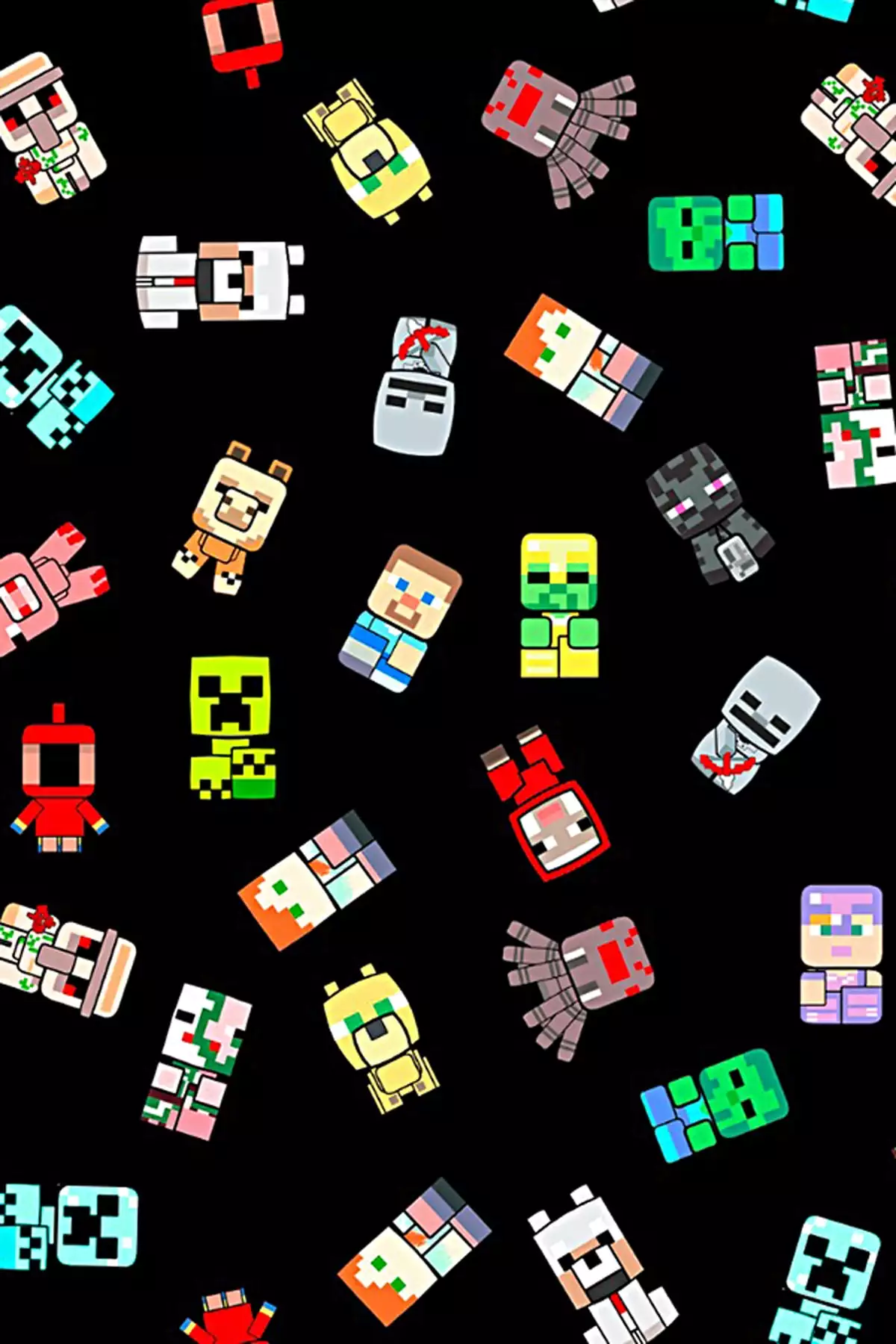 تیشرت بچگانه مشکی شخصیت Minecraft با طراحی ۳۶۰ درجه برند Minecraft - 104990851