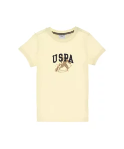 تیشرت یقه گرد لیمویی برای پسر بچه‌ها کد 50307313-VR035 برند U.S. Polo Assn. - 936483690