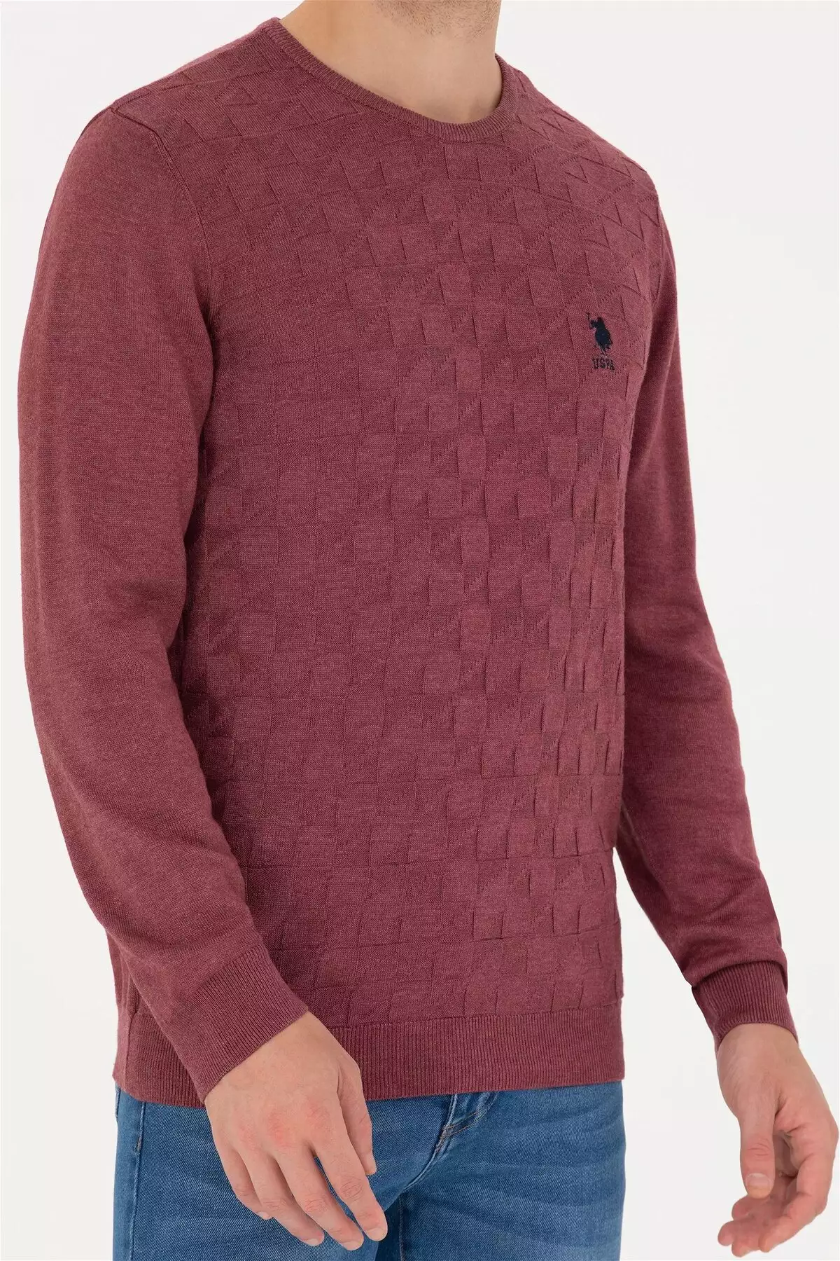 کاپشن مردانه پایه برنگ بورگاندی برند U.S. Polo Assn. - 779753920