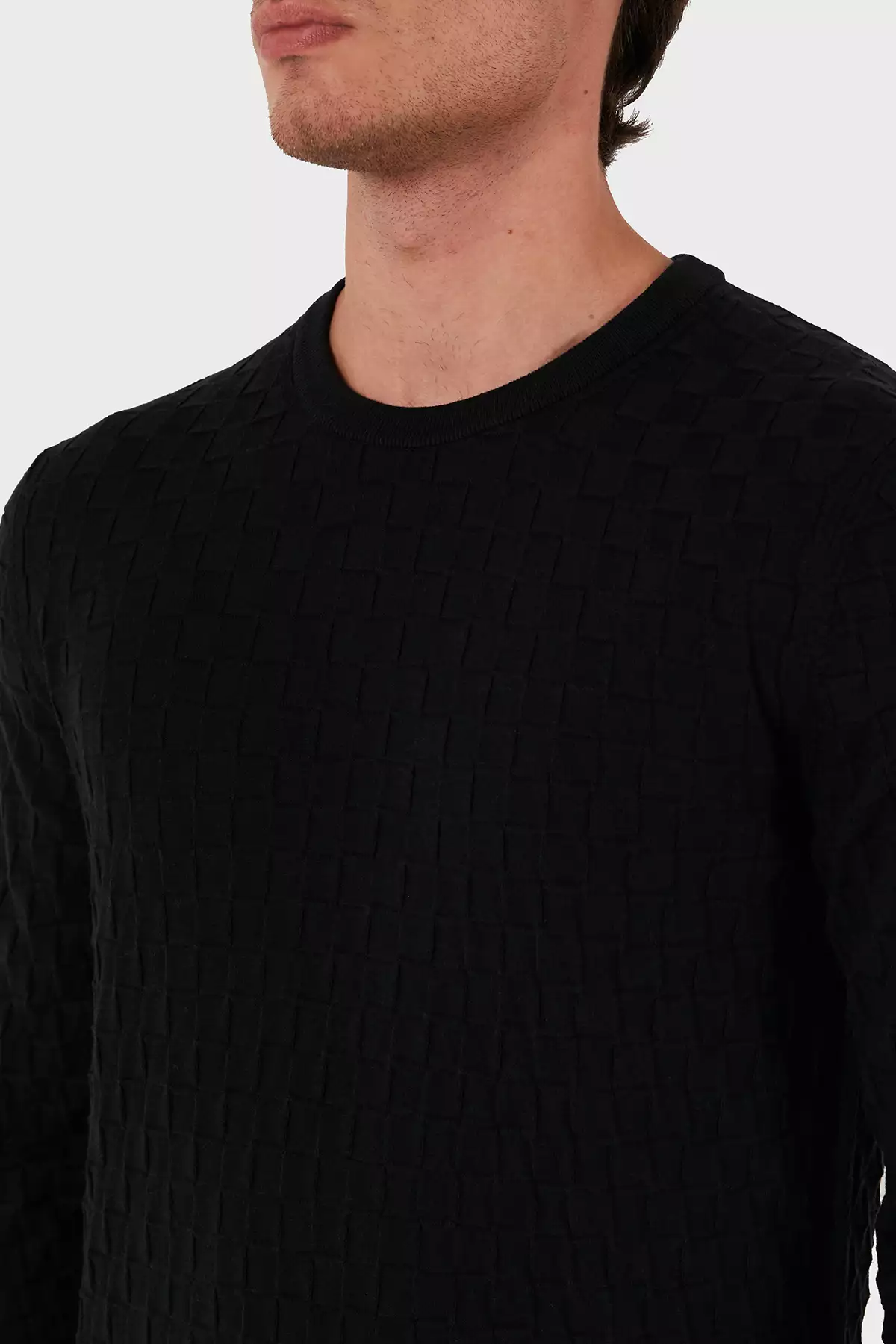 پلیور مردانه یقه گرد نازک فیت کتان برند Calvin Klein - 862077412