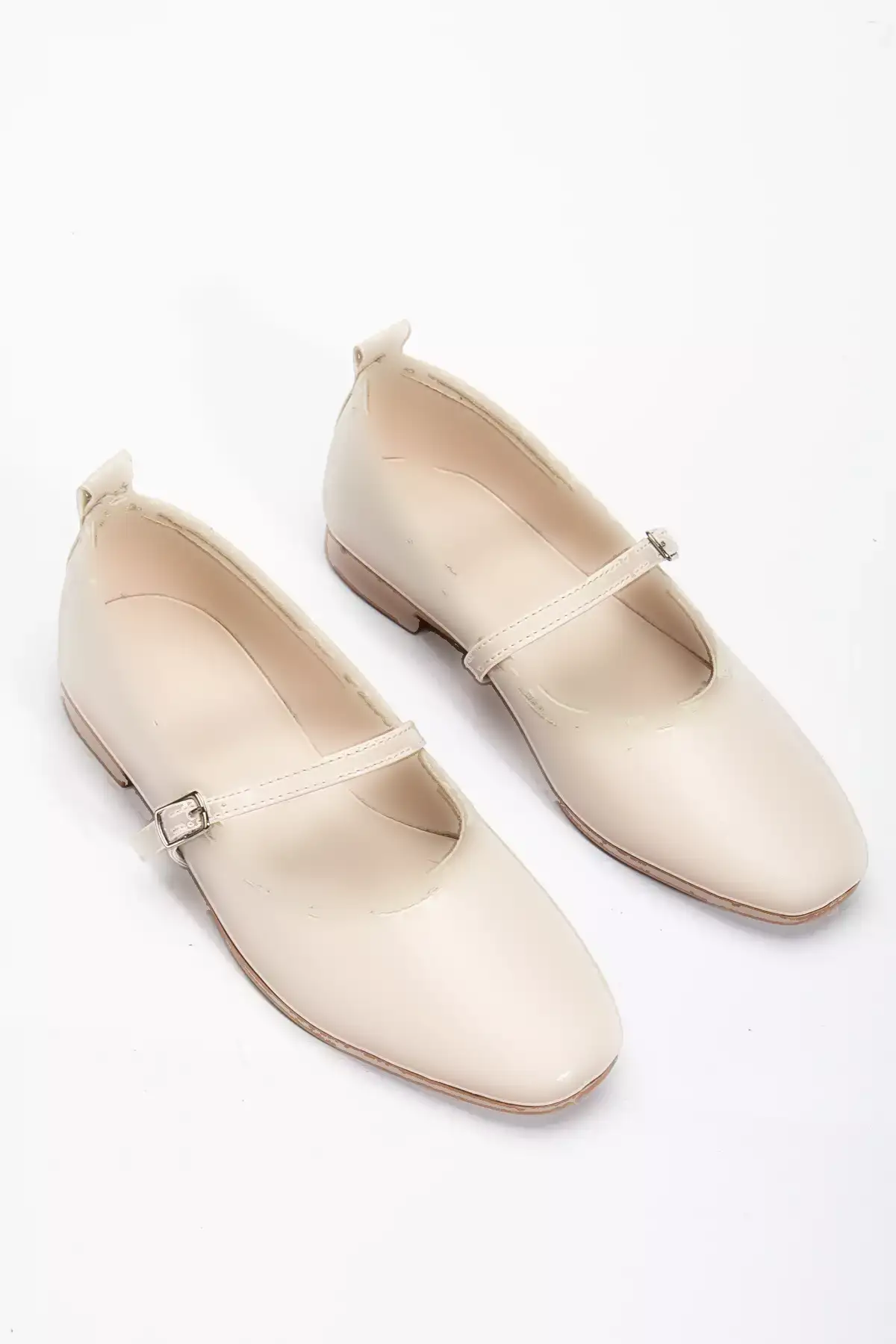 بافت زنانه بژ با نوک گرد و بند دار برند Tonny Black - 942356614