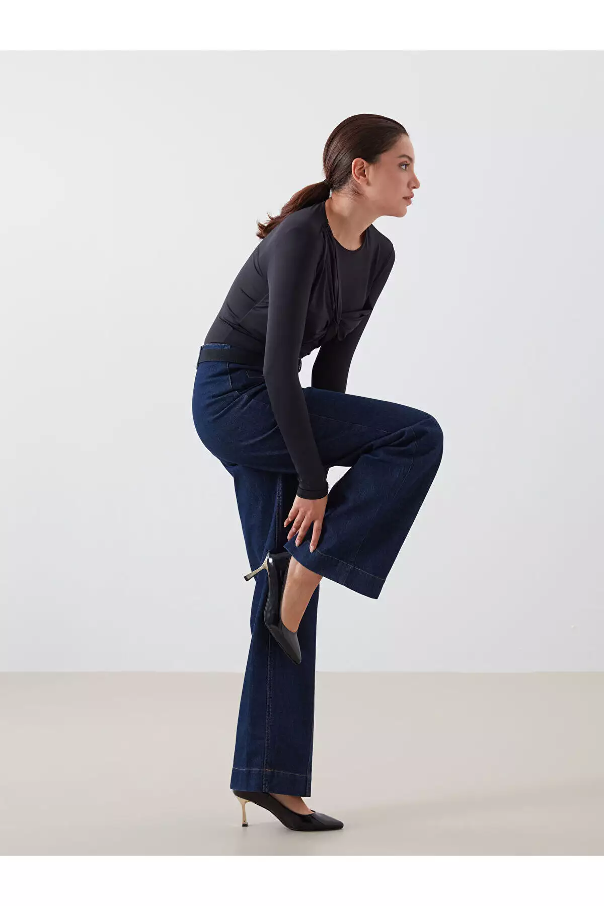 کفش پاشنهدار زنانه با ظاهر چرم جدید فصل پیک برند LC Waikiki - 996577196