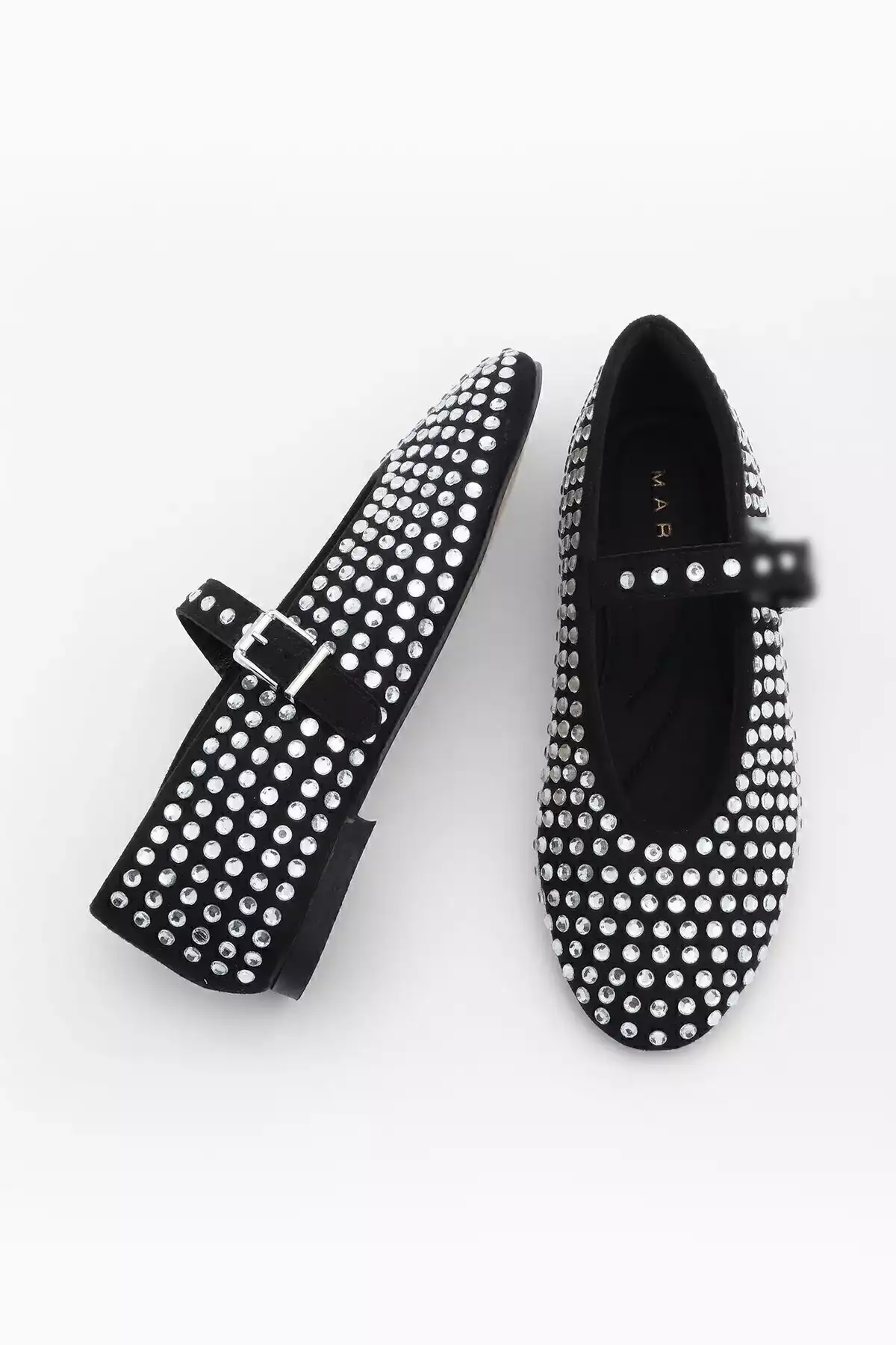 کفش ماری جین زنانه با نوار و تزئینات سنگی مدل توویلا - رنگ مشکی برند Marjin - 807166075