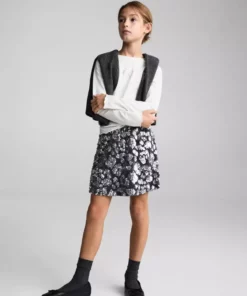 تی‌شرت پنبه‌ای سنگ‌دار استراس برند MANGO Kids - 873369078