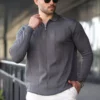کلاهخود پولو یقه زیپی مردانه آنتراسیت E7427 برند Madmext - 986537072