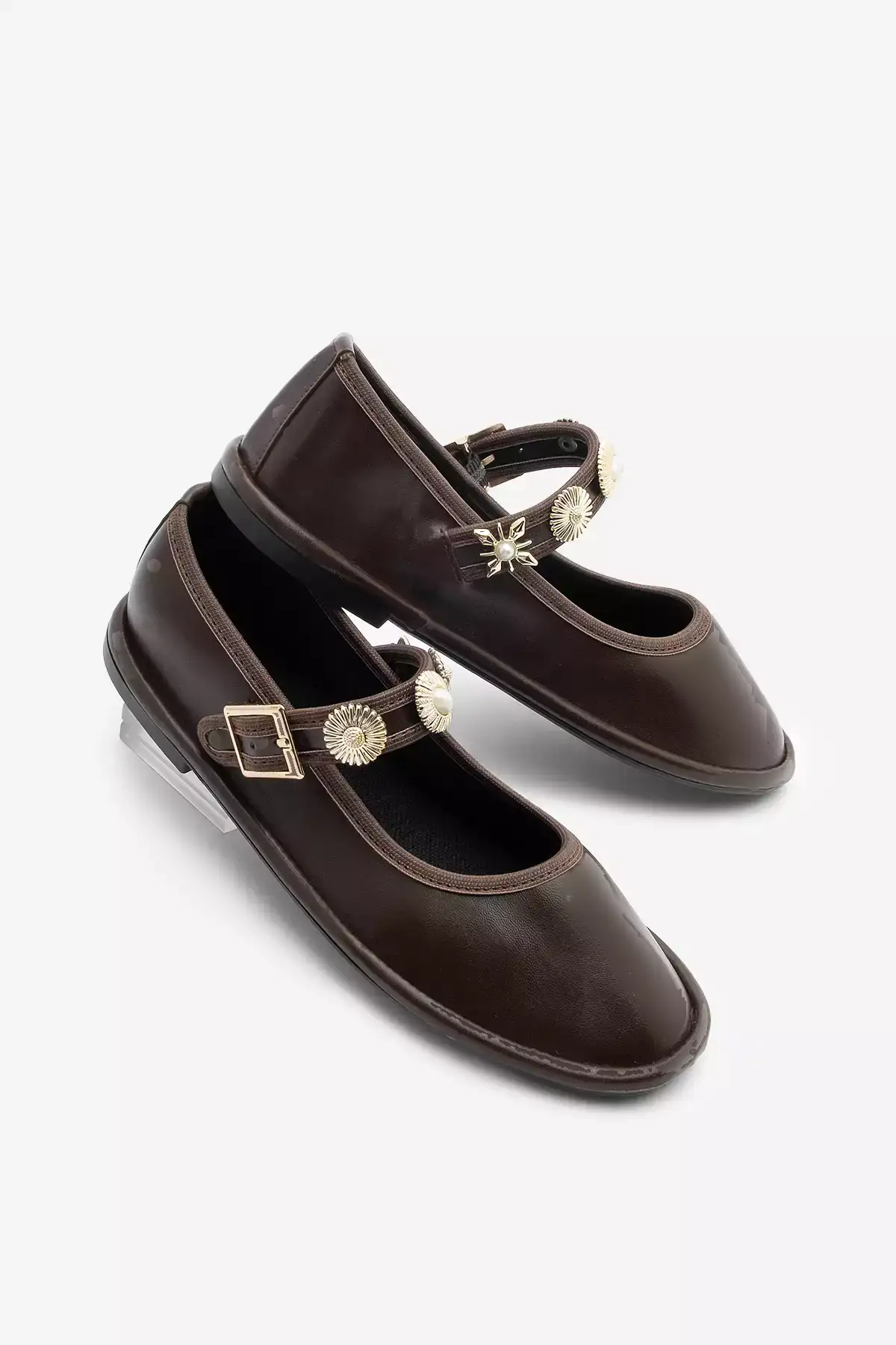 بابت زنانه با سگک طلایی رنگ - قهوهای برند Marjin - 957963381