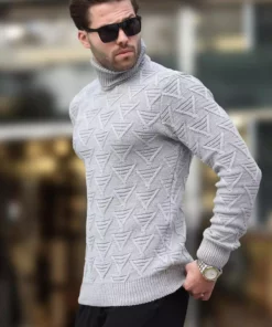 بلوز مردانه یقه گرد طرح دار E7292 برند Madmext - 871087018