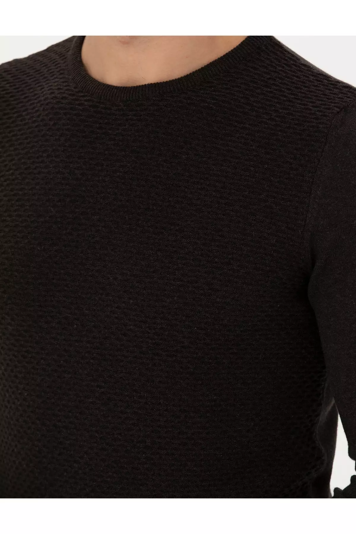 پولوشرت با یقه گرد و رنگ قهوهای مدل Slim Fit برند Pierre Cardin - 829102382