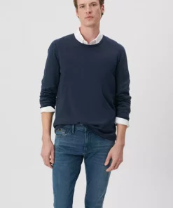 ژاکت یقه گرد آبی تیره با تناسب معمولی / برش عادی 070683-29743 برند Mavi - 32308940