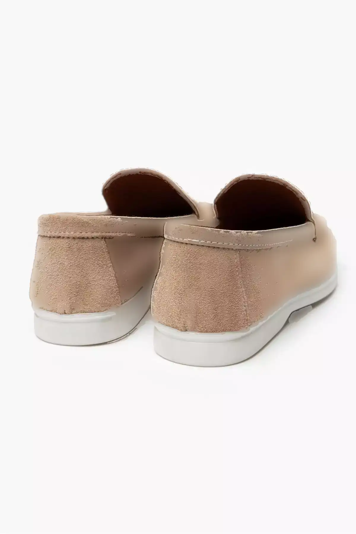 ون نود کفش زنانه بامبو از جنس چرم طبیعی با زیره مسطح برند NİŞANTAŞI SHOES - 852993276