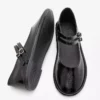 کفش بچه گانه زنانه با بند دوگانه و قفل لاریزن مشکی براق برند Marjin - 929153892