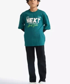 تی‌شرت آستین بلند گرافیکی یقه گرد برای پسران با اندازه بزرگ و گشاد مدل E9589A825AU برند Defacto - 982407645