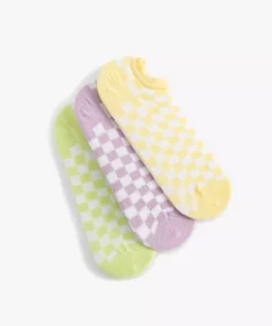 ست ۳ تایی جوراب پتیکی طرح شطرنجی چند رنگ برند Koton - 819613050