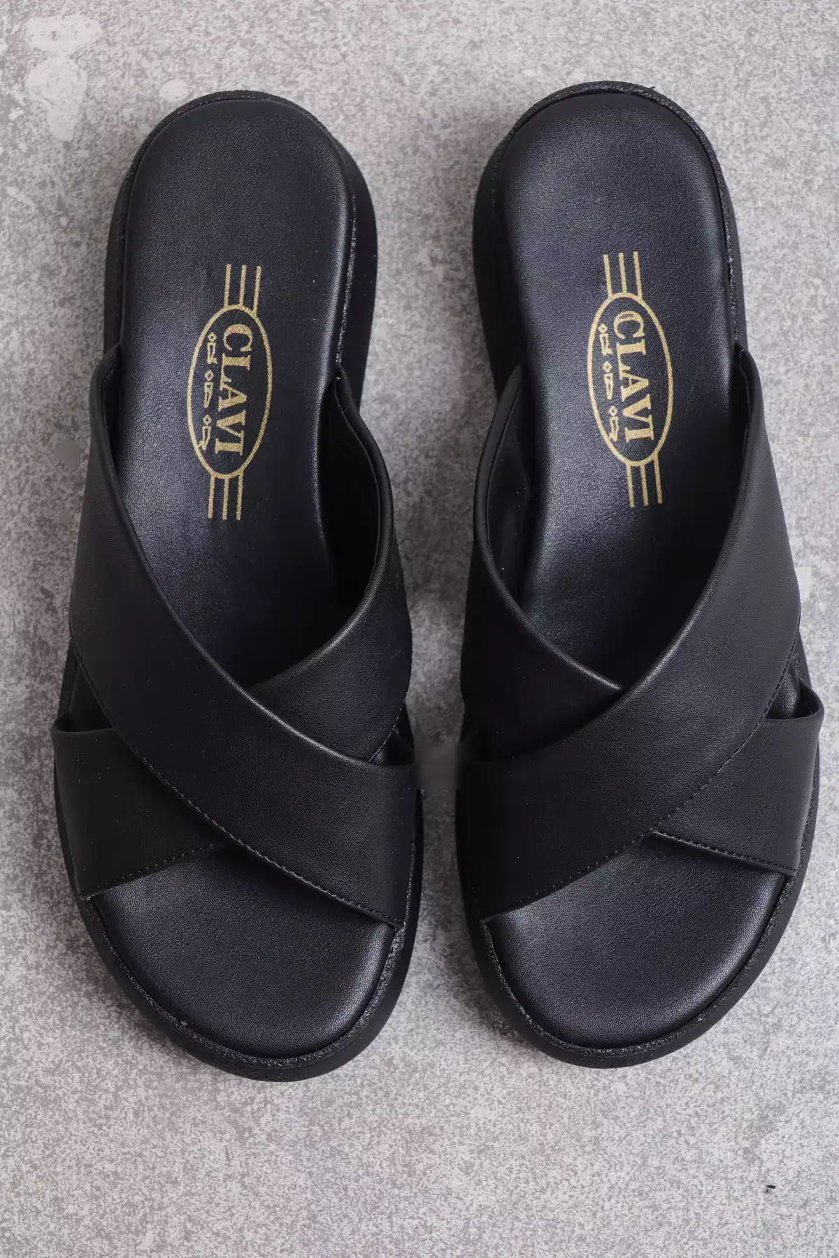 دمپایی فانتزی با پاشنه پوشیدنی 4 سانتیمتری و نوار ضخیم متقاطع برند StWenn - 844148914