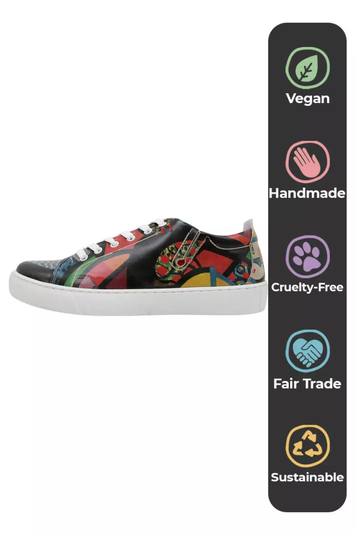 کتانی رنگارنگ زنانه از جنس چرم گیاهی - آیا به رنگ نیاز دارید؟ طراحی برند Dogo - 682352699