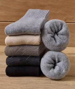 ست ۵ جفتی جوراب حولهای پشمی ضخیم و گرم مخصوص فصل زمستان برند Meguca Socks - 854113743