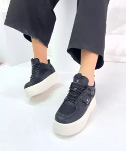 کفش اسپورت زنانه پاشنه مخفی مشکی WE1009 برند inizio - 901556882