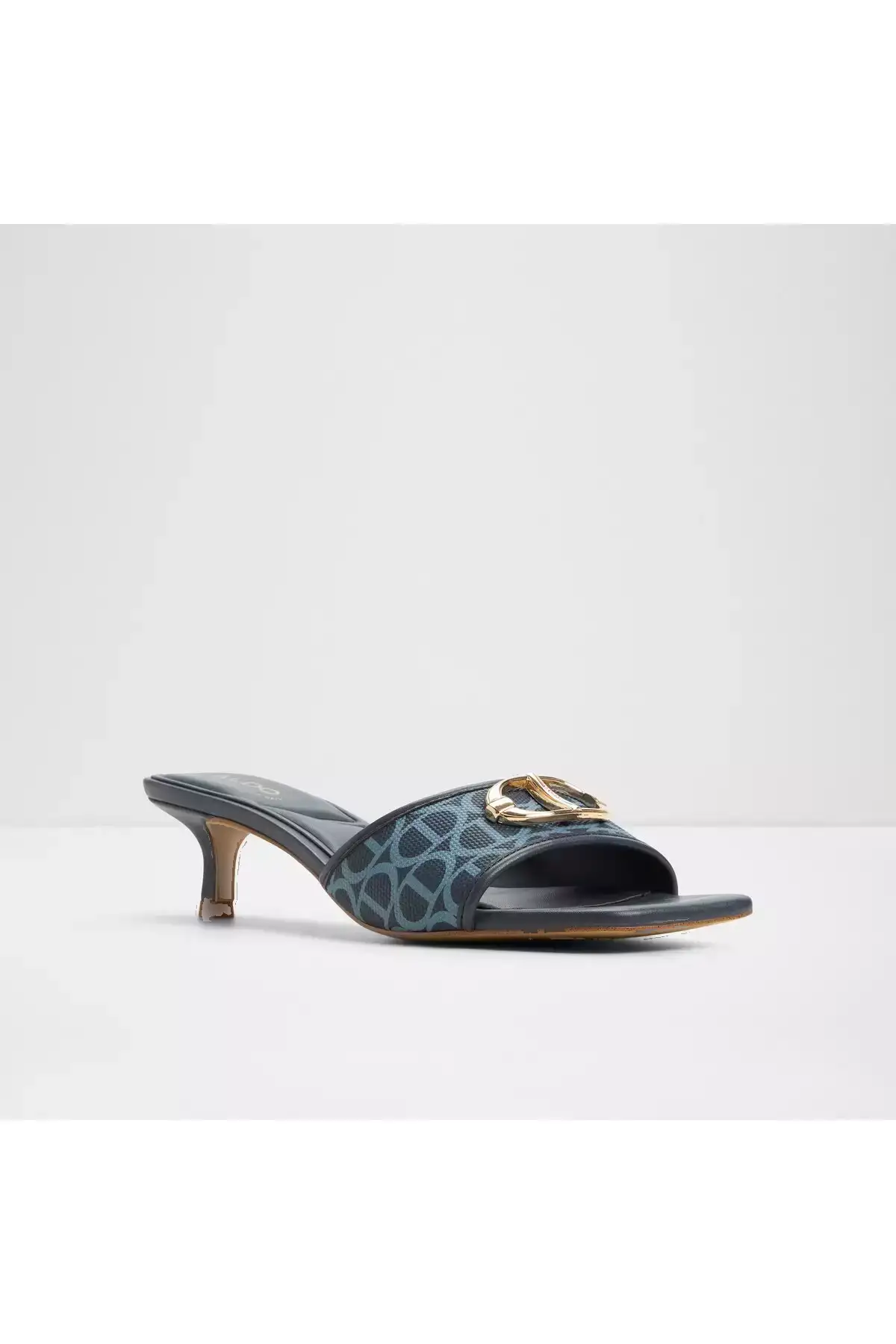 کوتازور - صندل پاشنهدار بدون بند زنانه از چرم مصنوعی به رنگ سرمهای با پاشنه کوچک برند Aldo - 901791709