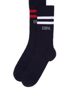 جوراب مردانه رنگ آبی تیره ۲ عددی ۵۰۲۹۹۰۳۳-VR033 برند U.S. Polo Assn. - 885037136