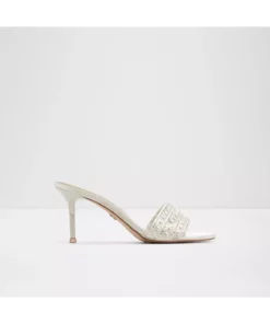 ابدی - صندل زنانه با پاشنه نازک سفید برند Aldo - 923876232