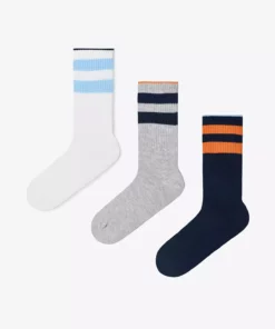 جوراب کوتاه سه‌تایی با طرح شعار خاکستری مردانه برند Penti - 977888168