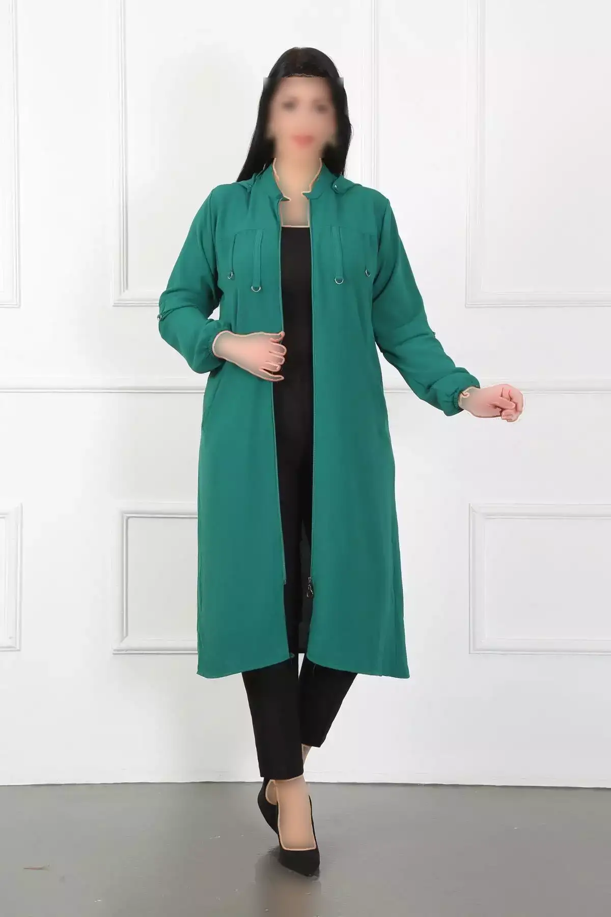 کاردی بزرگ زنانه با جزئیات فلزی و پارچه آیرابین رنگ خاکی برند By Alba Collection - 688755370