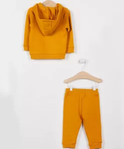 ست اَشْپِرِی مردانه کُردن زرد دایمی با زیپ و آستین بلند برند U.S. Polo Assn. - 338777734