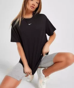 تیشرت ورزشی آستین بلند آزاد با طراحی نشانه برند، رنگ مشکی برند Nike - 375122407