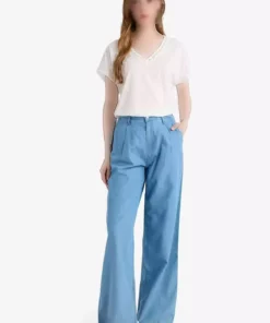 تی‌شرت آستین کوتاه یقه V مدل F2766AX25SM برند Defacto - 938962501