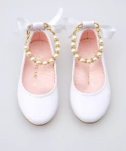 پاپوش بچگانه مرواریدی با رنگ سفید براق برند Pabrik - 904814462