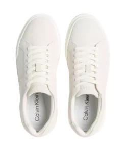 کفش ورزشی زنانه سفید با زیره ضخیم و بنددار برند Calvin Klein - 1026135493
