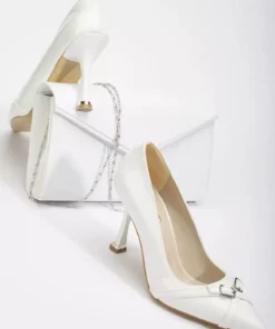 ست کیف و کفش زنانه براق و پاشنه بلند برند MFT AYAKKABI - 876681449