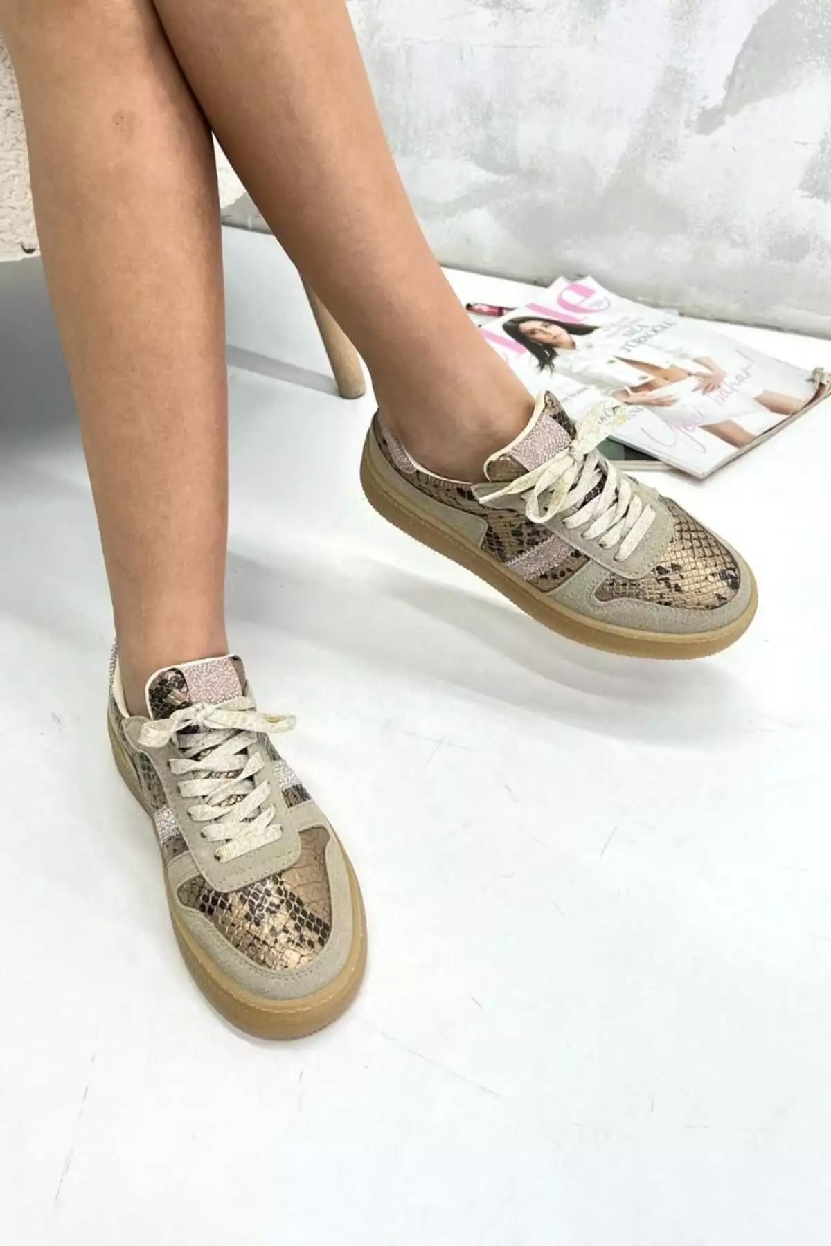 کفش ورزشی زنانه بژ مدل DS067 برند inizio - 922081752