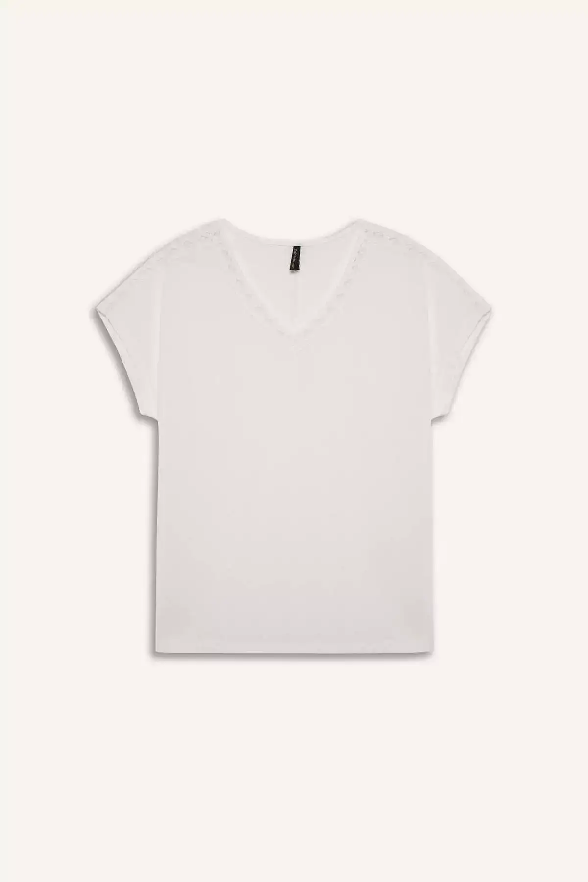 تیشرت آستین کوتاه یقه V مدل F2766AX25SM برند Defacto - 938962501