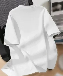 تیشرت ساده با یقه گرد چاپ شده با طرح یوز پلنگ و گیلاس، ۱۰۰% پنبه، مناسب برای آقایان و خانم‌ها برند one button - 992454185