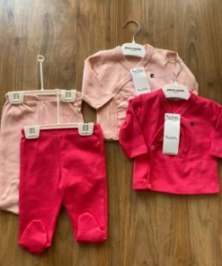 ست دو تایی بلوز و شلوار با دکمه‌دار و آستین بلند، ۱۰۰% پنبه‌ای برای نوزادان برند Pierre Cardin - 961169236