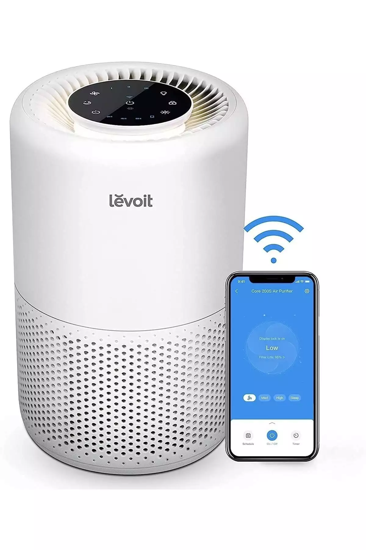 تهویه مطبوع هوای خانگی هوشمند HEPA، سازگار با الکسا و اپلیکیشن، تا ۳۵ متر مربع و جریان هوای ۱۷۰ متر مکعب در ساعت برند Levoit - 377430550