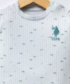 ست لباس نوزاد پسرانه سبز برند U.S. Polo Assn. - 887500709